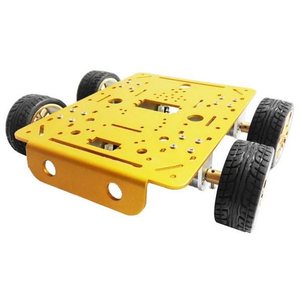 4WD Drive Arduino Robot Wheels Frame Aluminum Alloy Chassis DIY KIT 