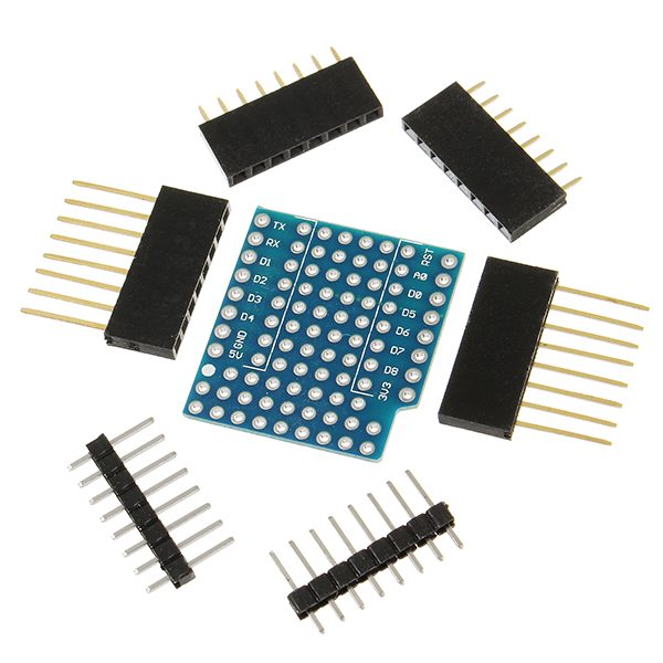ProtoBoard Shield for WeMos D1 mini double sided perf board Arduino Compatible