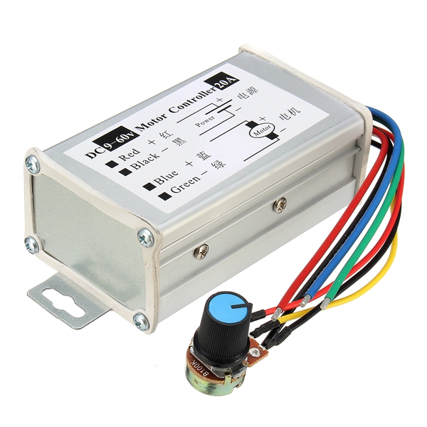 DC PWM Motor Stepless Variable Speed Control Controller 9V-60V Max 20A 
