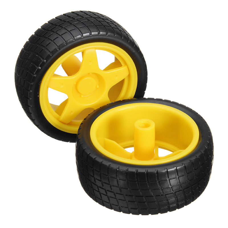 2Pcs Smart Robot Car Tyres Wheels For Arduino TT Gear Motor Chassis