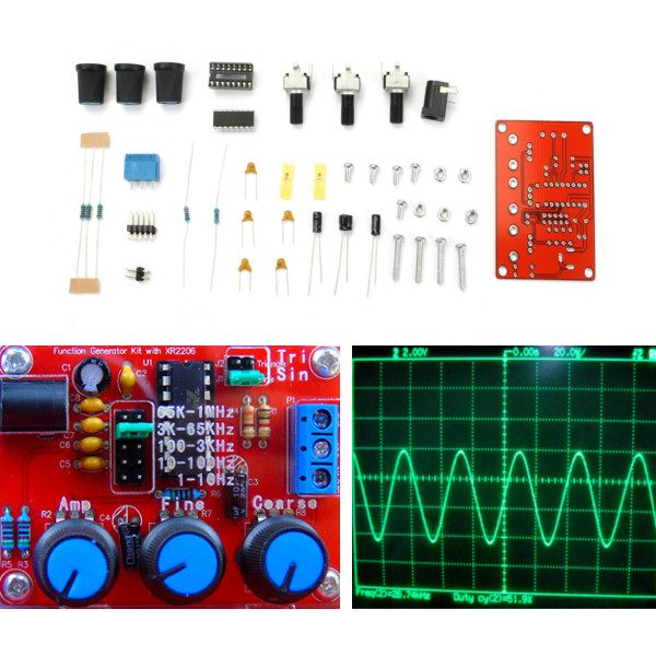 1Hz 1MHz G8B0 Details about   XR2206 Signal Generator Module DIY Kit Sine/Triangle/Square Wave 